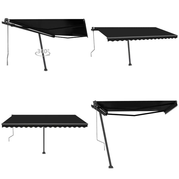 Fristående markis automatisk 450x350 cm antracit - Markis - Markiser - Home & Living