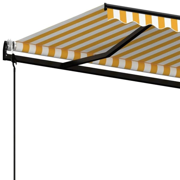 Automaattisesti sisäänkelattava markiisi 450x350 cm keltavalk. - Sisäänkelattava Markiisi - Sisäänkelattavat Markiisit - Home & Living