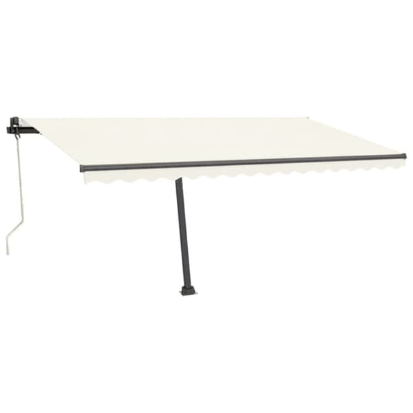 Sisäänkelattava markiisi LED/tuulisensori 450x350 cm kerma - Sisäänkelattava Markiisi - Sisäänkelattavat Markiisit - Home & Living