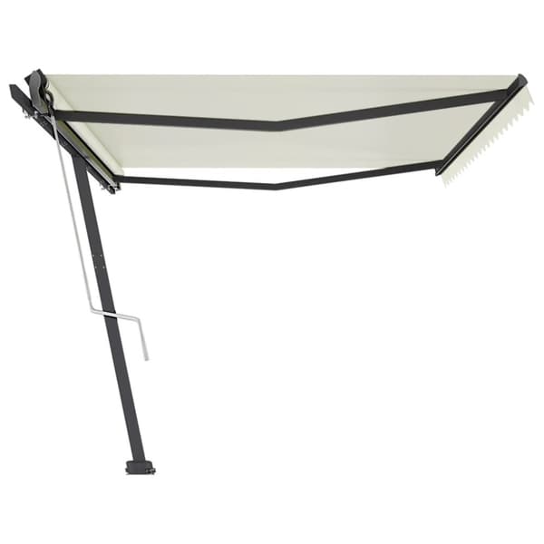 Fritstående markise 500x350 cm automatisk betjening cremefarvet - Foldbar Markise - Foldbare Markiser - Home & Living
