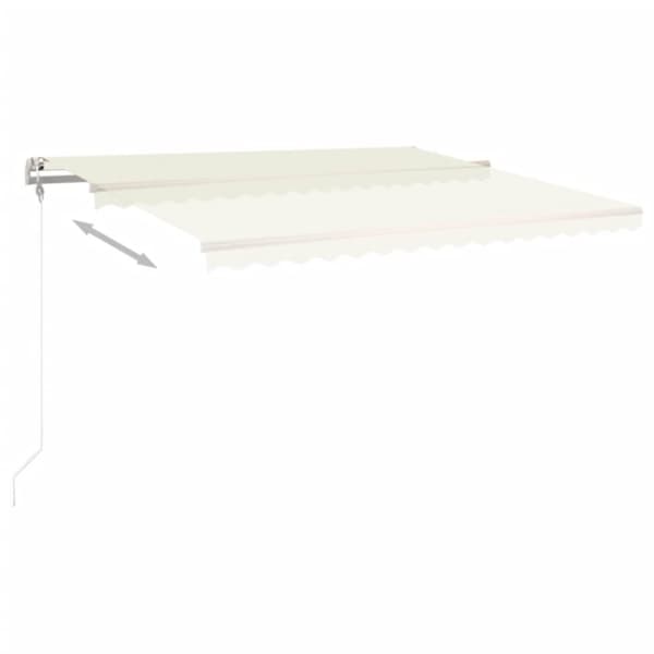 Markise 400x350 cm automatisk betjening cremefarvet - Foldbar Markise - Foldbare Markiser - Home & Living