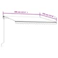 Miniatyrbillede 9 af 9: Markise 400x350 cm automatisk betjening cremefarvet - Foldbar Markise - Foldbare Markiser - Home & Living