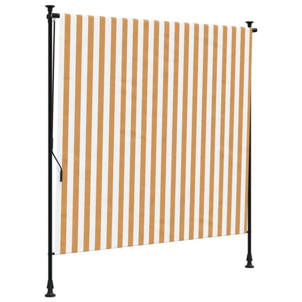 Ulkorullaverho oranssivalkoinen 200x270 cm kangas ja teräs