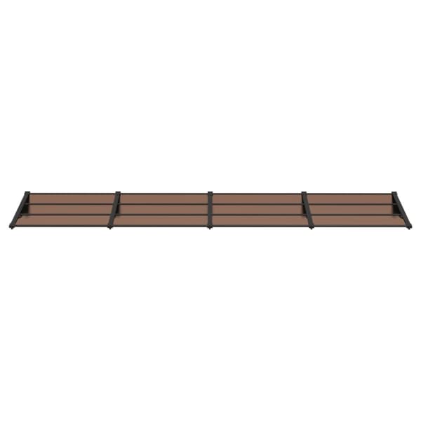 dørbaldakin 396x90 cm polycarbonat sort
