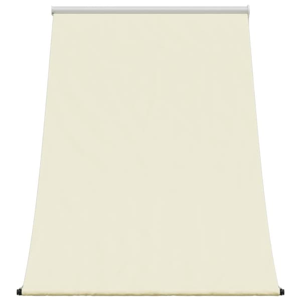 Infällbar markis gräddvit 100x150 cm tyg och stål