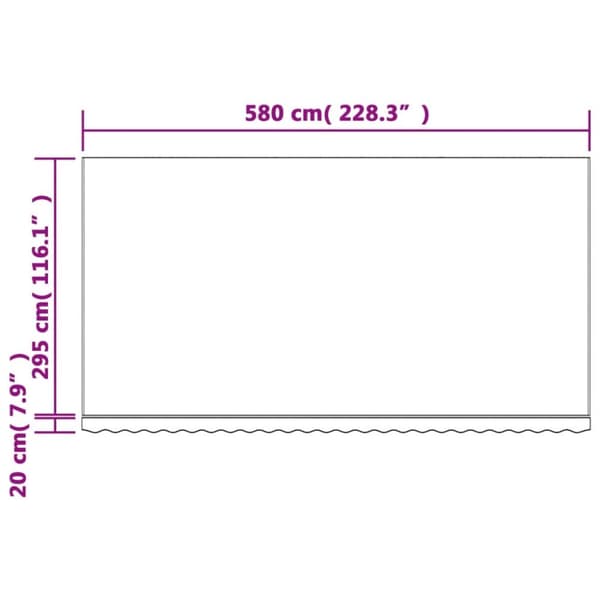 Markisväv flerfärgad randig 6x3 m