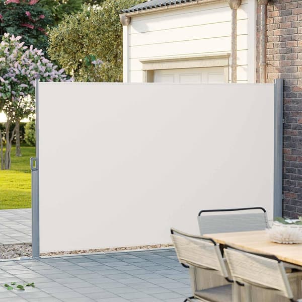 Rootz Sidefortelt - Privatskærm - Solskærm - Udendørs beskyttelse af privatlivets fred - Indendørs og udendørs brug - 200 cm x 400 cm - Beige