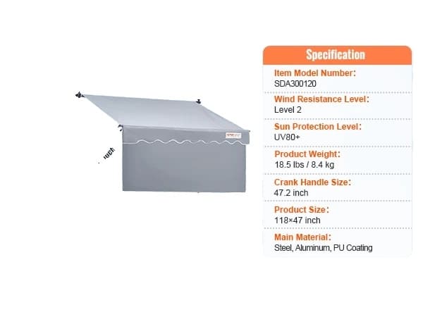 Retractable Awning, Ulkoteltta, Säädettävä Verho, Pylvästyyppi
