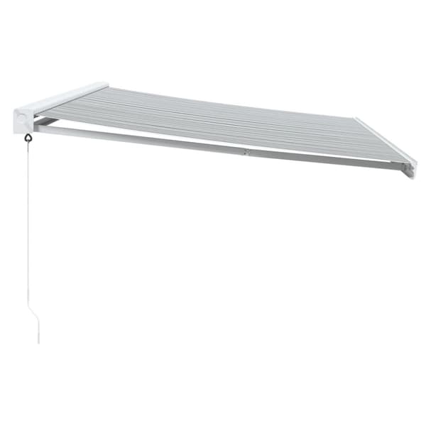 vidaXL Uttrekkbar markise antrasitt og hvit 5x3 m stoff og aluminium