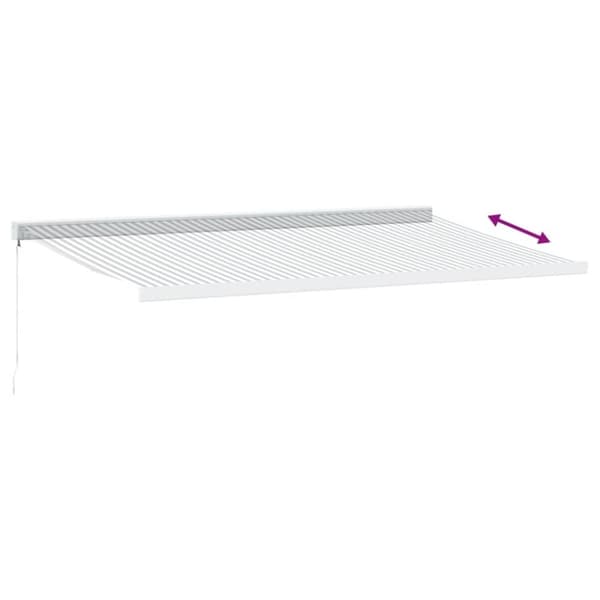 vidaXL Uttrekkbar markise antrasitt og hvit 5x3 m stoff og aluminium