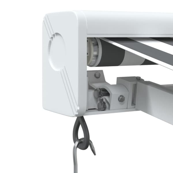 vidaXL Uttrekkbar markise antrasitt og hvit 5x3 m stoff og aluminium