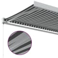 Miniatyrbilde 7 av 9: vidaXL Uttrekkbar markise antrasitt og hvit 5x3 m stoff og aluminium