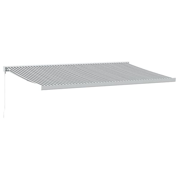 vidaXL Uttrekkbar markise antrasitt og hvit 5x3 m stoff og aluminium