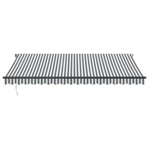 vidaXL Automatisk uttrekkbart markise antrasitt og hvit 450x350 cm