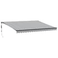 Miniatyrbilde 2 av 11: vidaXL Automatisk uttrekkbart markise antrasitt og hvit 450x350 cm