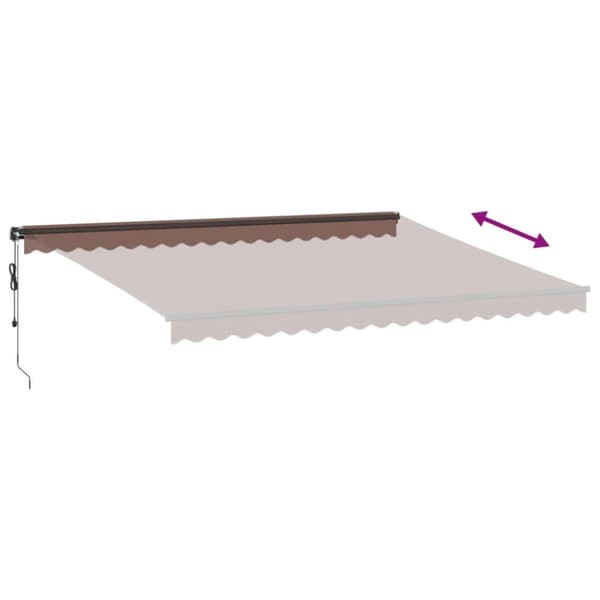 vidaXL markise 450x350 cm automatisk betjening brun