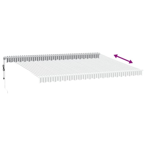 vidaXL Automatisk uttrekkbart markise antrasitt og hvit 500x350 cm