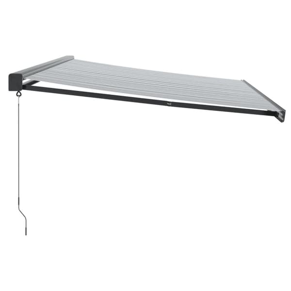 vidaXL Markis infällbar antracit och vit 5x3 m tyg&aluminium