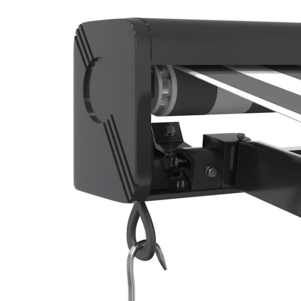 vidaXL Markis infällbar antracit och vit 5x3 m tyg&aluminium