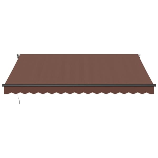vidaXL Manuell uttrekkbar markise brun 400x350 cm