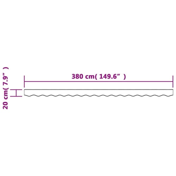 vidaXL Erstatningsstoff for markisekappe antrasitt stripe 4 m