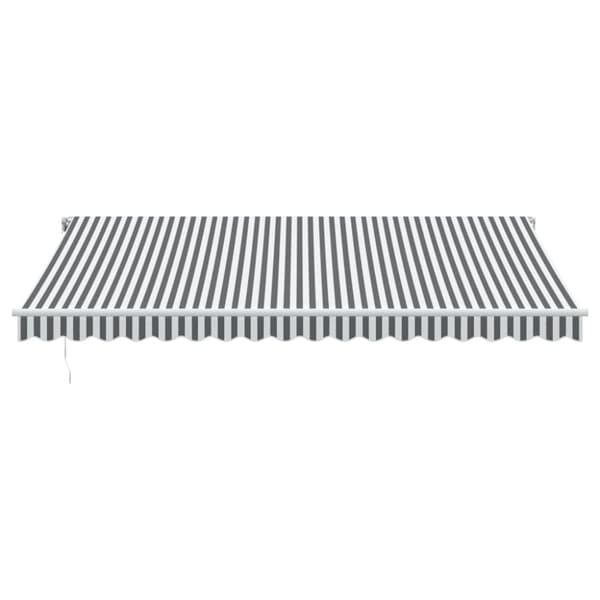 vidaXL Automatisk uttrekkbart markise antrasitt og hvit 450x350 cm