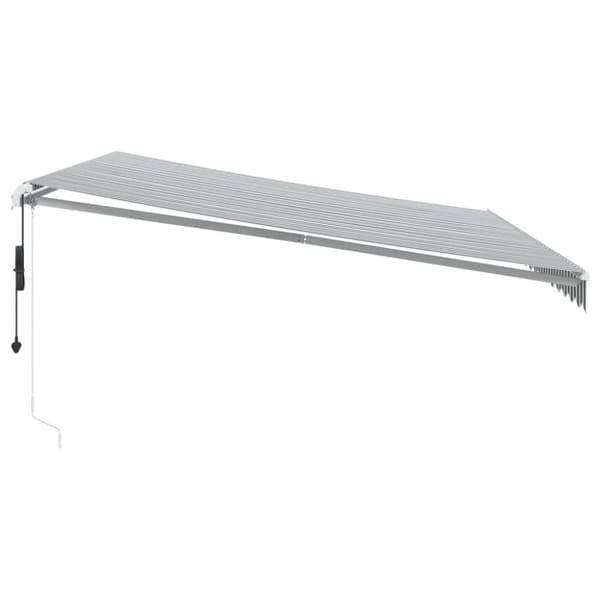 vidaXL Automatisk uttrekkbart markise antrasitt og hvit 450x350 cm