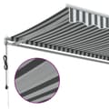 Miniatyrbilde 6 av 10: vidaXL Automatisk uttrekkbart markise antrasitt og hvit 450x350 cm