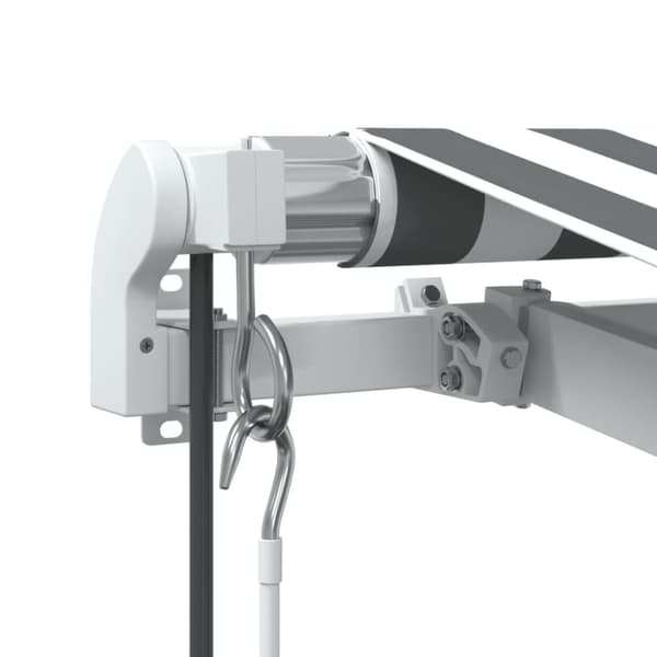 vidaXL Automatisk uttrekkbart markise antrasitt og hvit 450x350 cm