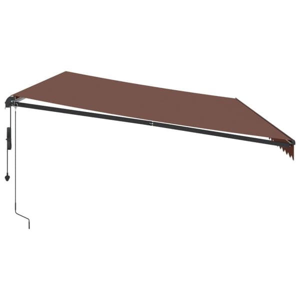 vidaXL Markis automatiskt infällbar brun 600x350 cm
