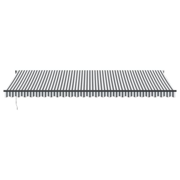 vidaXL Automatisk uttrekkbar markise antrasitt og hvit 600x350 cm