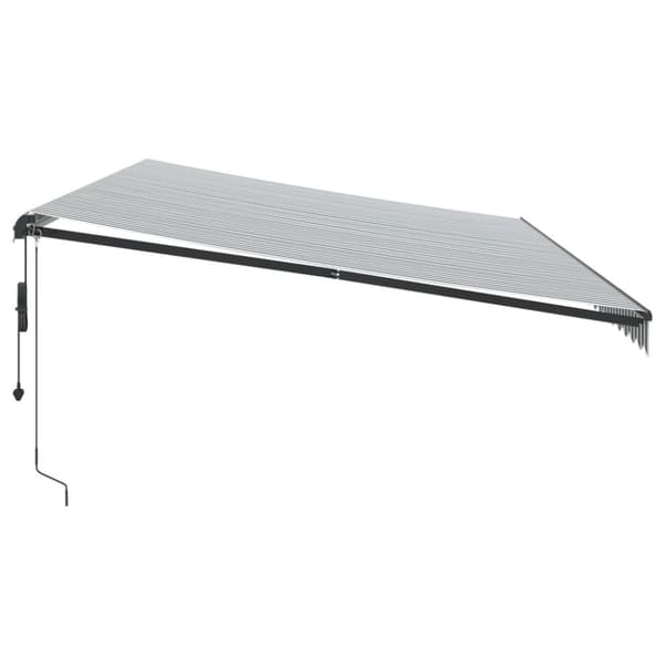 vidaXL Automatisk uttrekkbar markise antrasitt og hvit 600x350 cm