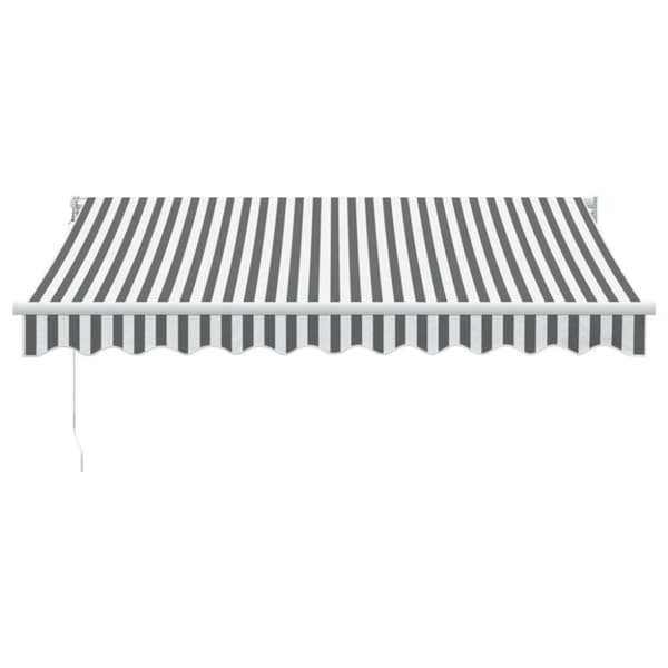 vidaXL Uttrekkbar markise antrasitt og hvit 3x2,5 m stoff og aluminium