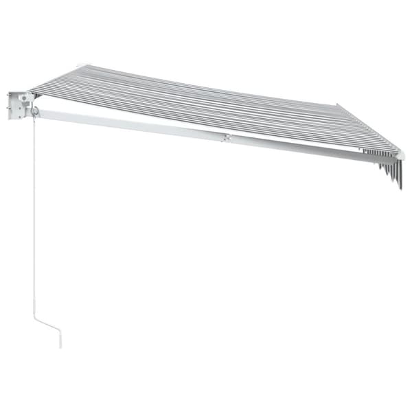 vidaXL Uttrekkbar markise antrasitt og hvit 3x2,5 m stoff og aluminium