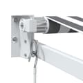 Miniatyrbilde 6 av 9: vidaXL Uttrekkbar markise antrasitt og hvit 3x2,5 m stoff og aluminium