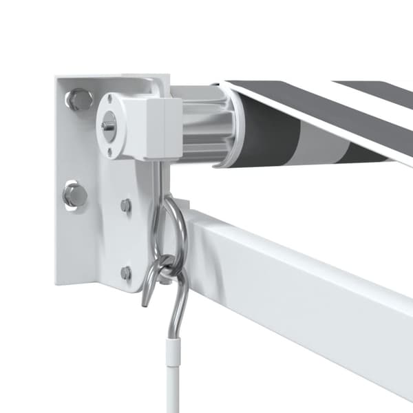 vidaXL Uttrekkbar markise antrasitt og hvit 3x2,5 m stoff og aluminium