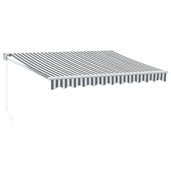 vidaXL Uttrekkbar markise antrasitt og hvit 3x2,5 m stoff og aluminium