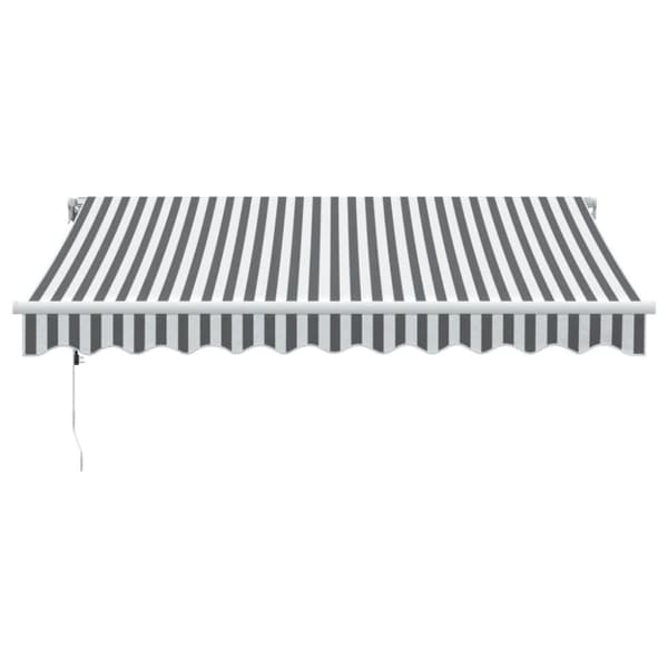 vidaXL Markis automatiskt infällbar antracit&vit 300x250 cm