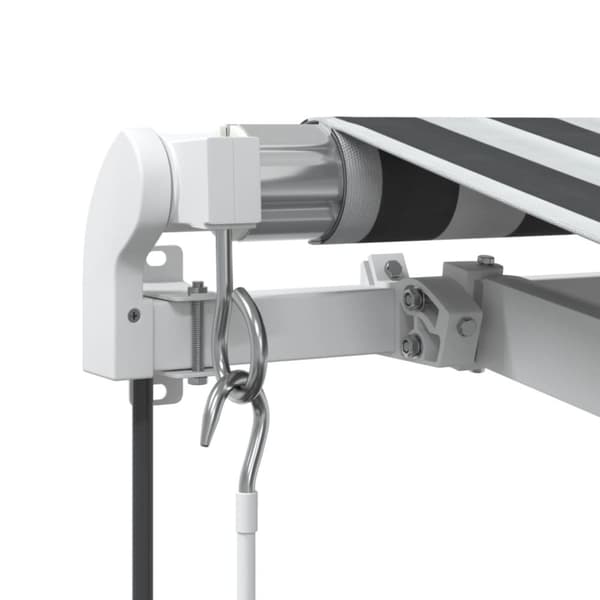 vidaXL Markis automatiskt infällbar antracit&vit 300x250 cm