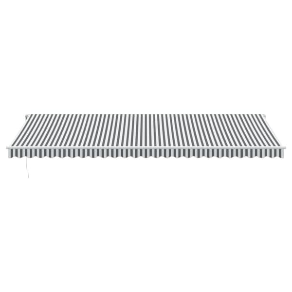 vidaXL Automatisk uttrekkbar markise LED antrasitt og hvit 600x350 cm
