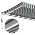 Miniatyrbilde 8 av 11: vidaXL Automatisk uttrekkbar markise LED antrasitt og hvit 600x350 cm