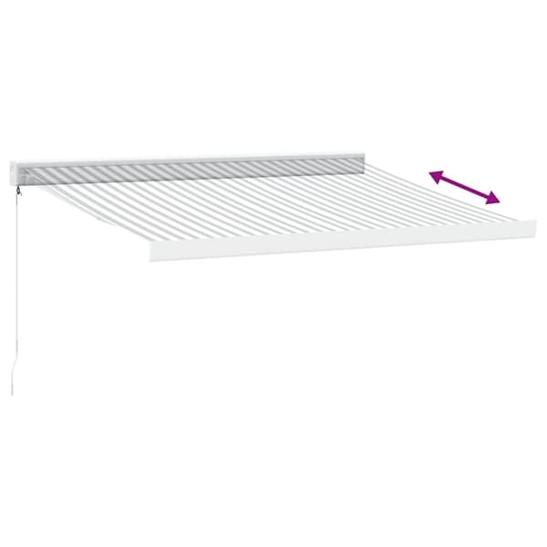 vidaXL Uttrekkbar markise antrasitt og hvit 3x2,5 m stoff og aluminium