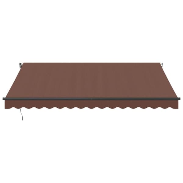vidaXL Automatisk uttrekkbar markise brun 400x350 cm