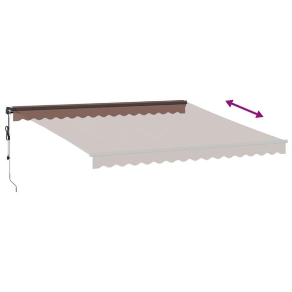 vidaXL Automatisk uttrekkbar markise brun 400x350 cm