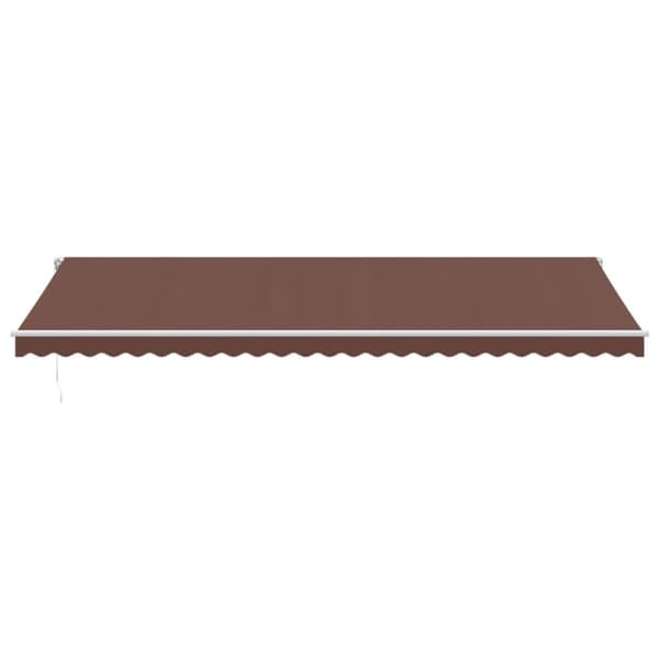 vidaXL Markis manuellt infällbar 600x300 cm brun