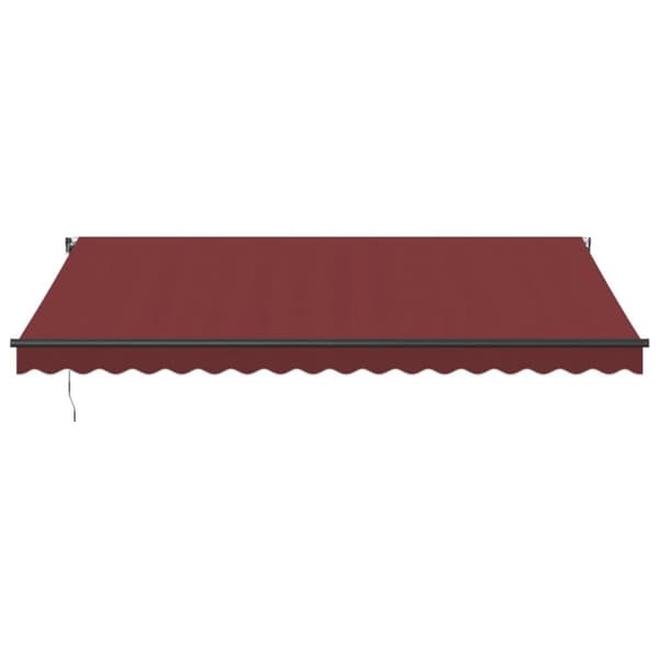 vidaXL Automatisk uttrekkbar markise med LED burgunder 450x350 cm