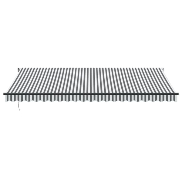 vidaXL Markis automatiskt infällbar antracit och vit 500x350 cm