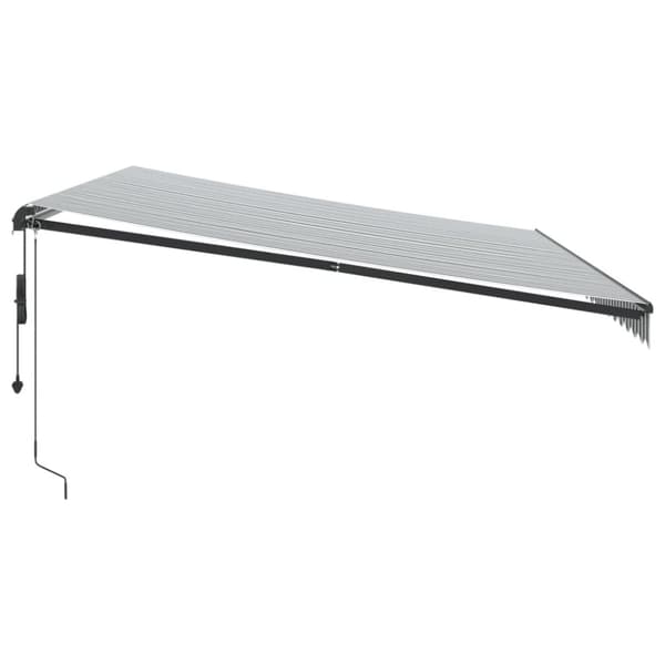 vidaXL Markis automatiskt infällbar antracit och vit 500x350 cm