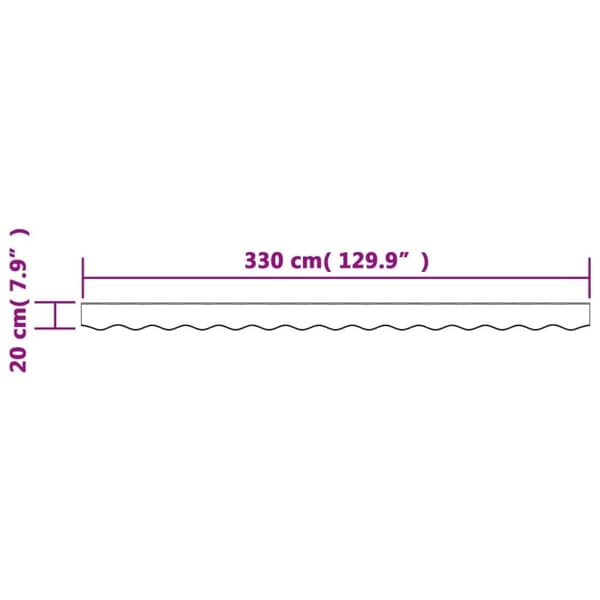 vidaXL Erstatningsstoff for markisekappe antrasitt stripe 3,5 m