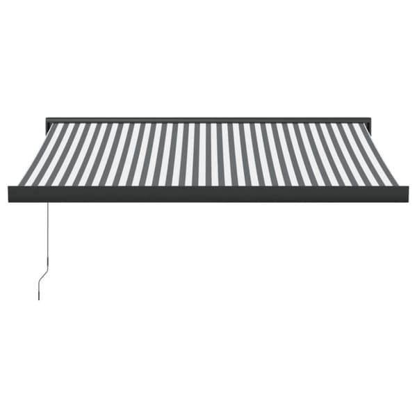vidaXL Uttrekkbar markise antrasitt og hvit 3,5x2,5 m stoff aluminium